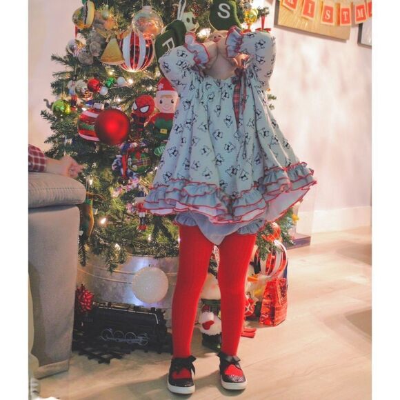 LOLITTOS | Gray & Red | DOGS PRINT TWO PIECES DRESS SET - Picture 14 of 16